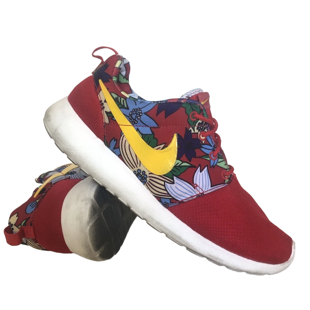 Nike Women's Roshe One Print 'Aloha Pack' Shoes - University Red / Tour Yellow / Sail - Shopsportive
