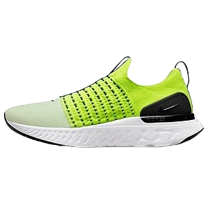 Nike Men's React Phantom Run Flyknit 2 Shoes - Volt / Black / White - Shopsportive