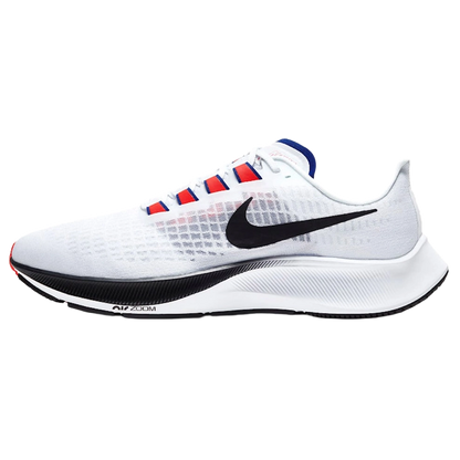 Nike Men's Air Zoom Pegasus 37 Shoes - White / Concord / Bright Crimson / Black - Shopsportive