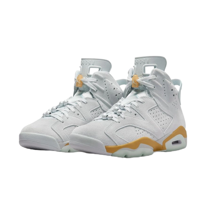 Nike Women's Air Jordan 6 Retro Craft Shoes - Pure Platinum / Metallic Gold / Coconut Milk / Glacier Blue - Shopsportive