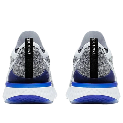 Nike Men's Epic React Flyknit 2 Shoes - White / Black / Racer Blue - Shopsportive