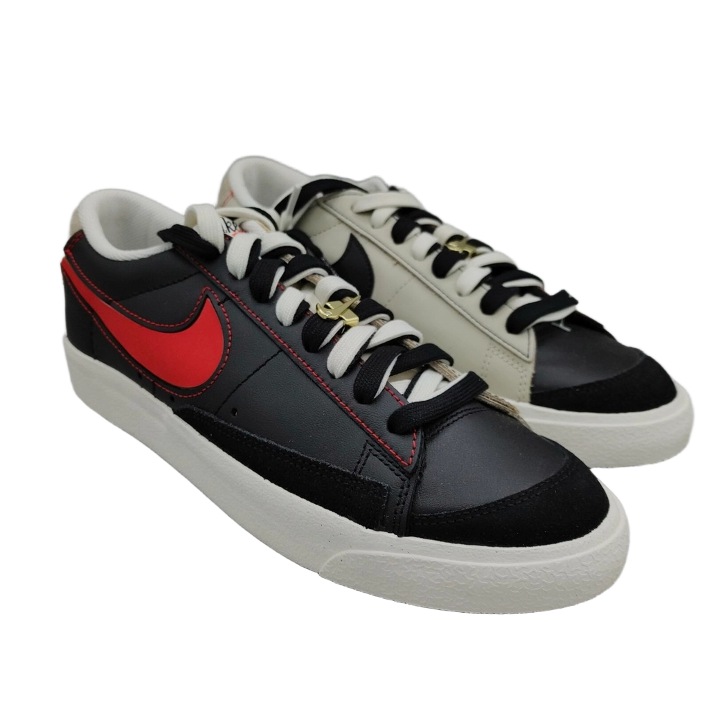Nike Men's Blazer Low '77 Premium 'Removable Swoosh' Shoes - Black / Deep Royal Blue / Light Stone / Natural - Shopsportive
