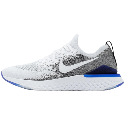 Nike Men's Epic React Flyknit 2 Shoes - White / Black / Racer Blue - Shopsportive