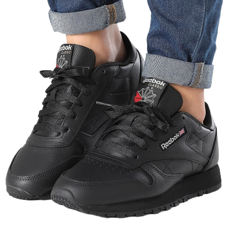 Reebok Women's Classic Leather Shoes - Core Black / Pure Grey - Shopsportive