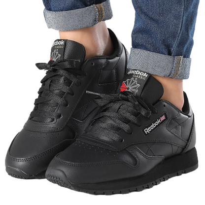 Reebok Women's Classic Leather Shoes - Core Black / Pure Grey - Shopsportive