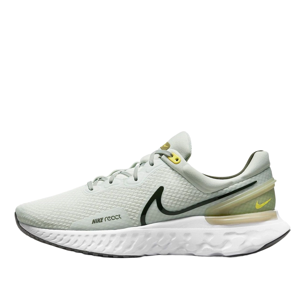 Nike Men's React Miler 3 Shoes - Light Silver / Pilgrim / Yellow Strike / Sequoia - Shopsportive