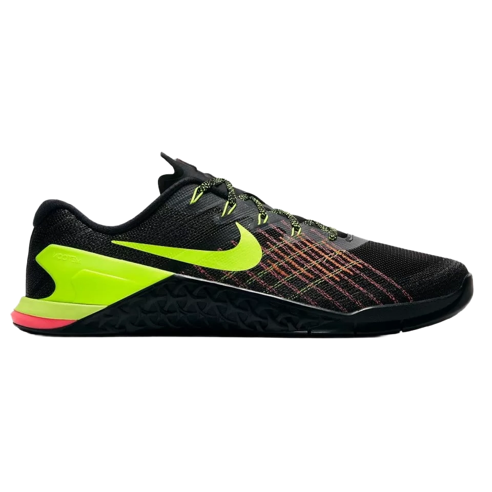 Nike Men's Metcon 3 Shoes - Black / Volt / Hyper Crimson / Hot Punch - Shopsportive