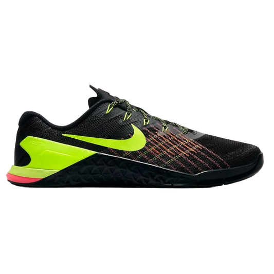 Nike Men's Metcon 3 Shoes - Black / Volt / Hyper Crimson / Hot Punch - Shopsportive