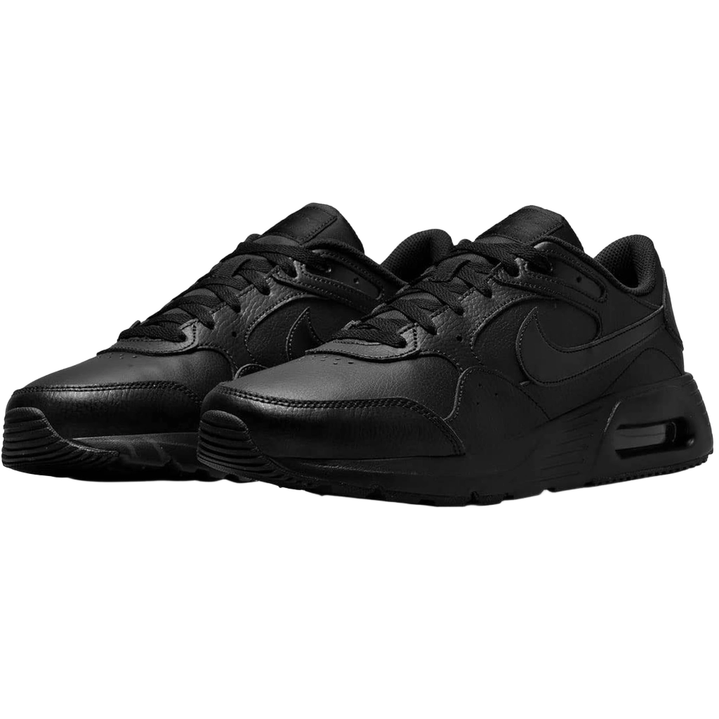 Nike Men's Air Max Sc Leather Shoes - Black / Black / Black - Shopsportive