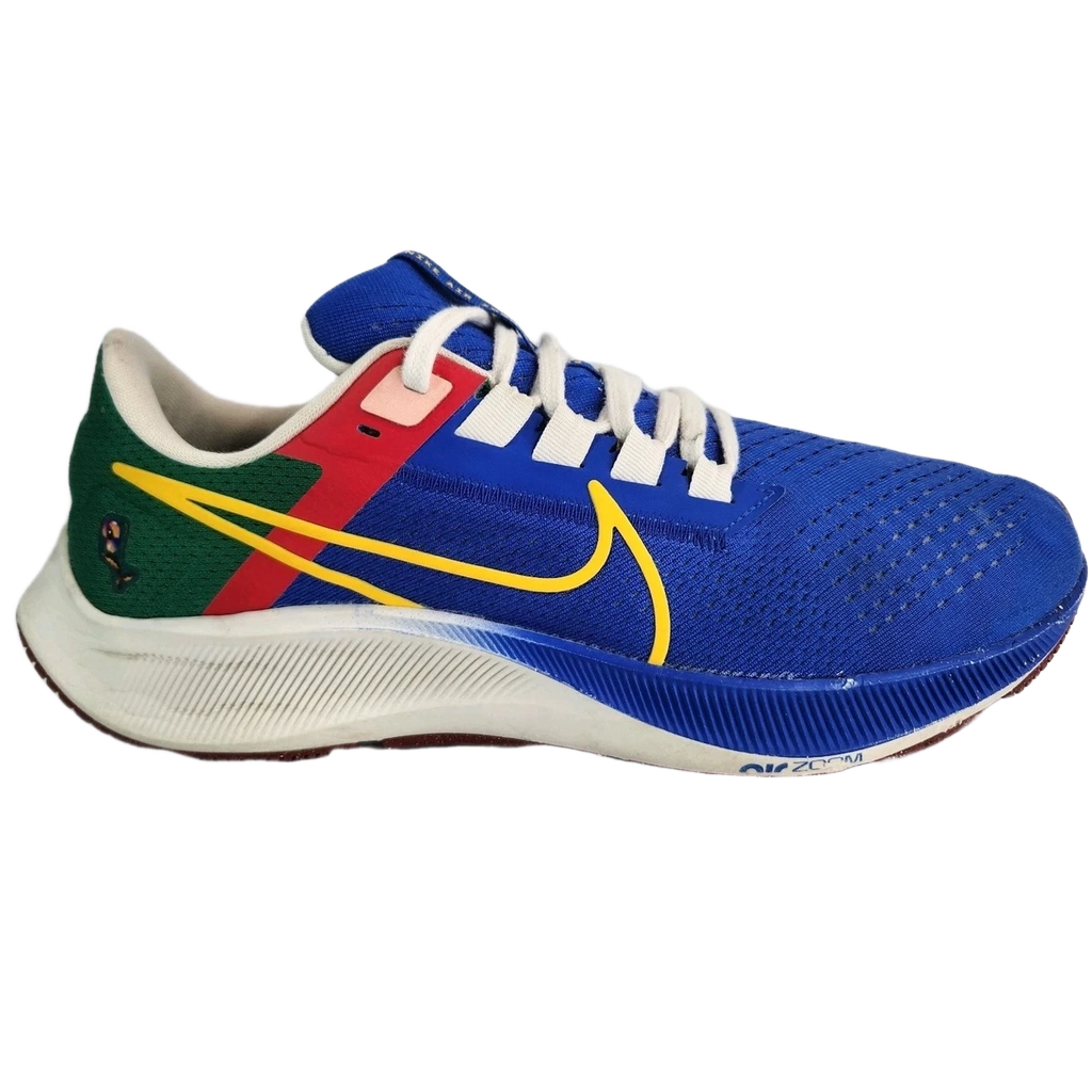 Nike Men's Air Zoom Pegasus 38 Jm Jordan Moss Shoes - Moss / Royal / Gold / Green / Red - Shopsportive