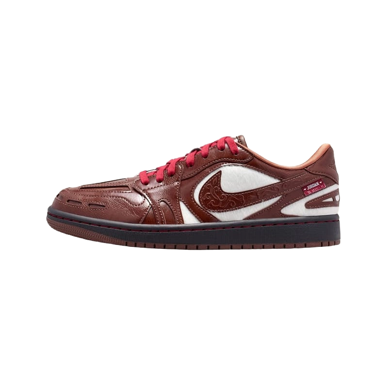 Nike Women's Air Jordan 1 Low Method Of Make V3 Year Of The Horse Shoes - Light Chocolate / Black / Dusty Peach / Sail / Team Crimson - Shopsportive