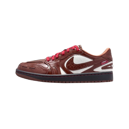 Nike Women's Air Jordan 1 Low Method Of Make V3 Year Of The Horse Shoes - Light Chocolate / Black / Dusty Peach / Sail / Team Crimson - Shopsportive