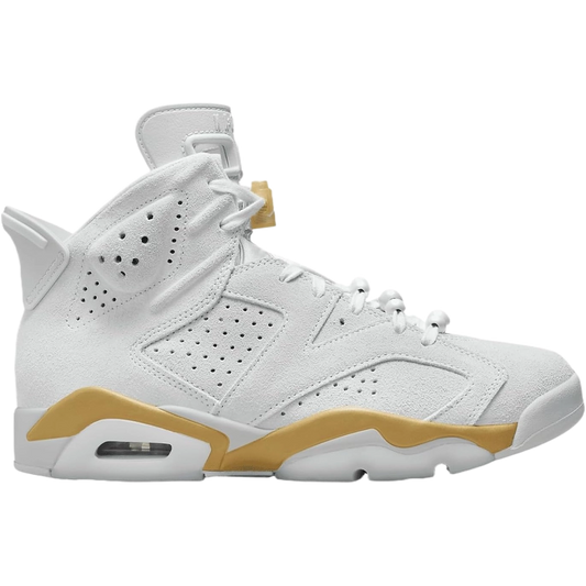 Nike Women's Air Jordan 6 Retro Craft Shoes - Pure Platinum / Metallic Gold / Coconut Milk / Glacier Blue - Shopsportive