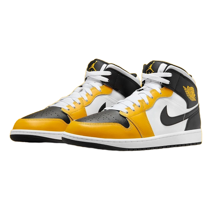 Nike Kids' Air Jordan 1 Mid Shoes - Yellow Ochre / Black / White - Shopsportive