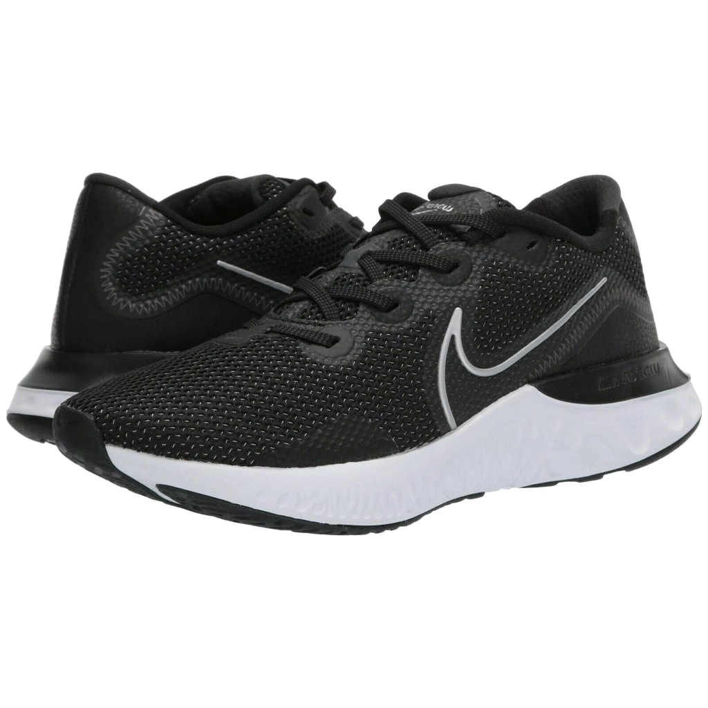 Nike Men's Renew Run Shoes - Black / Metallic Silver / White / Dark Smoke Grey / Particle Grey - Shopsportive