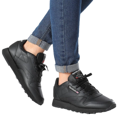 Reebok Women's Classic Leather Shoes - Core Black / Pure Grey - Shopsportive