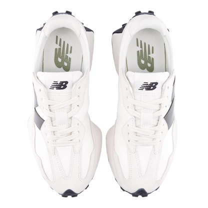New Balance Women's 327 Shoes - White / Dark Green - Shopsportive