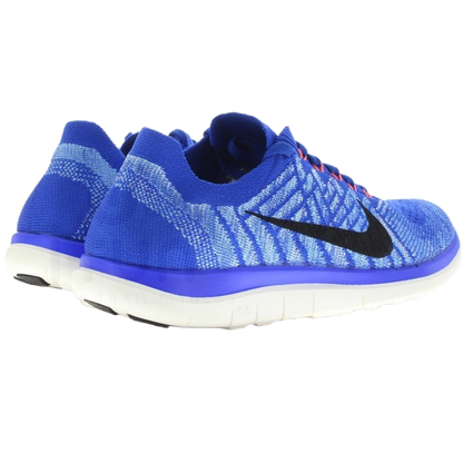 Nike Women's Free 4.0 Flyknit Shoes - Racer Blue / Black / University Blue / Hyper Orange - Shopsportive
