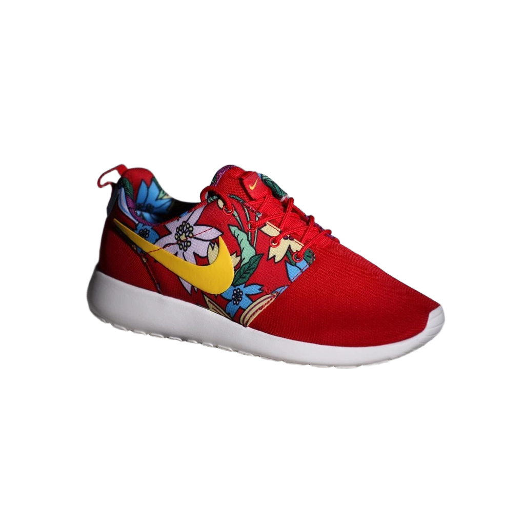Nike Women's Roshe One Print 'Aloha Pack' Shoes - University Red / Tour Yellow / Sail - Shopsportive