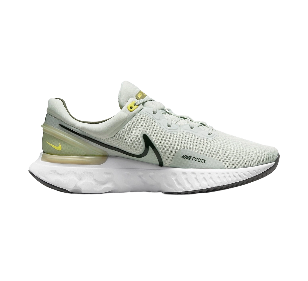 Nike Men's React Miler 3 Shoes - Light Silver / Pilgrim / Yellow Strike / Sequoia - Shopsportive