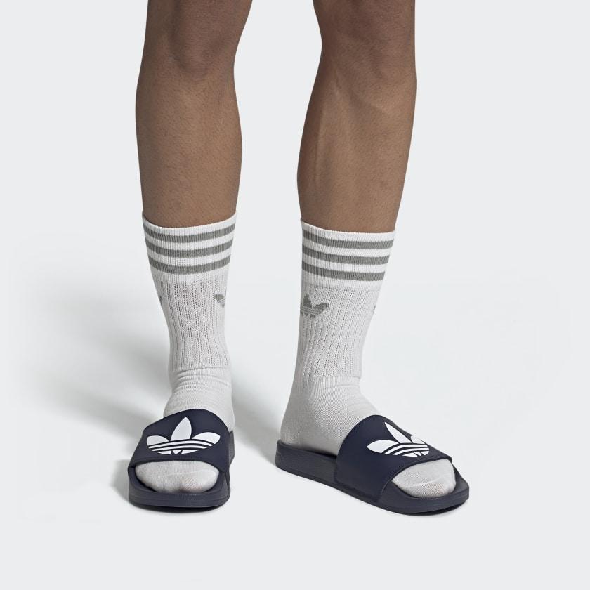 Adidas Adilette Lite Slides - Collegiate Navy / Cloud White Sportive