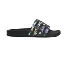 Load image into Gallery viewer, Adidas Adilette Slides - Core Black / Floral Sportive
