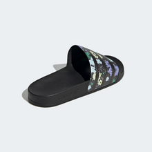 Load image into Gallery viewer, Adidas Adilette Slides - Core Black / Floral Sportive
