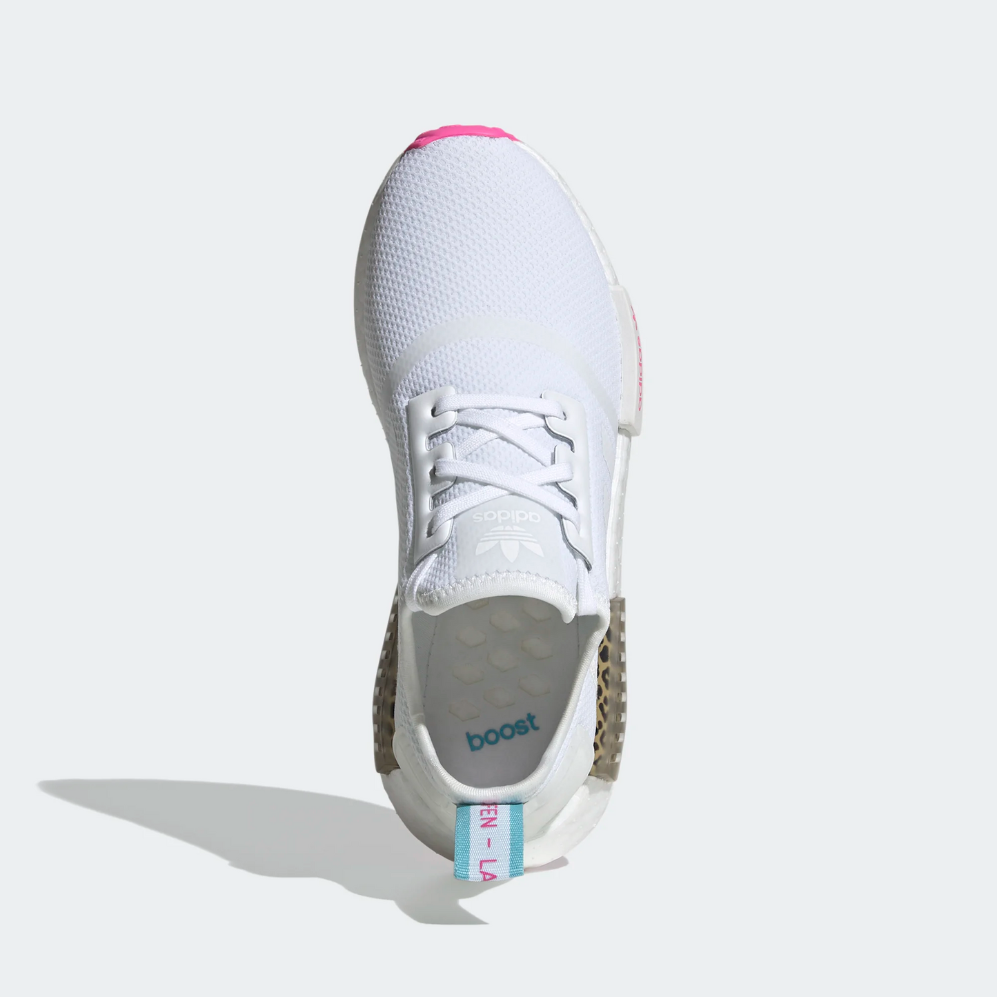 Adidas Kid's NMD R1 Shoes - Cloud White / Screaming Pink Sportive