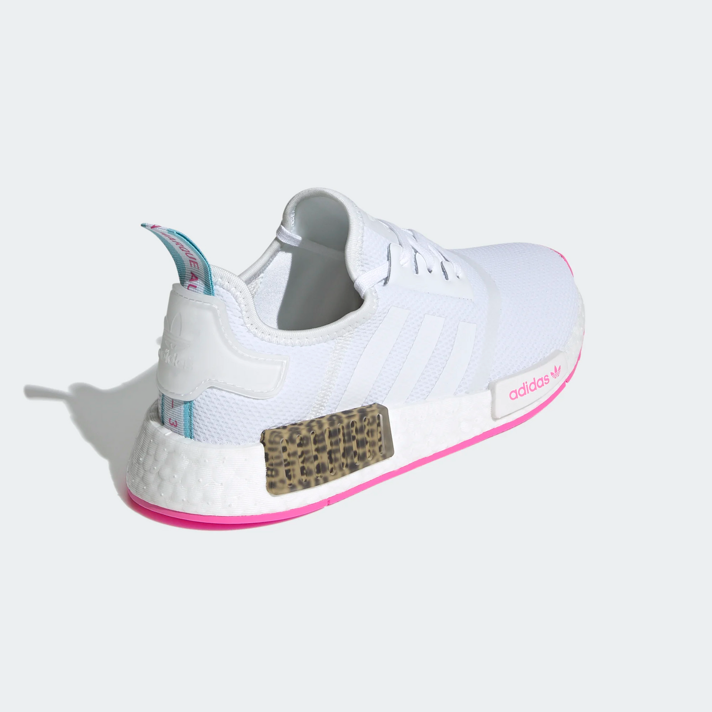 Adidas Kid's NMD R1 Shoes - Cloud White / Screaming Pink Sportive