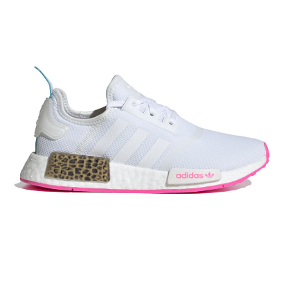 adidas NMD_R1 Shoes - Kids - Cloud White / Cloud White / Screaming Pink