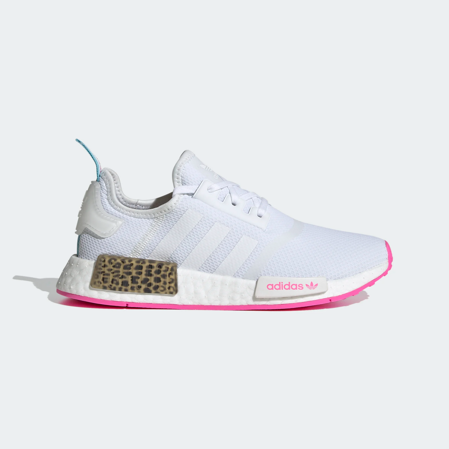 Pink and white nmd best sale