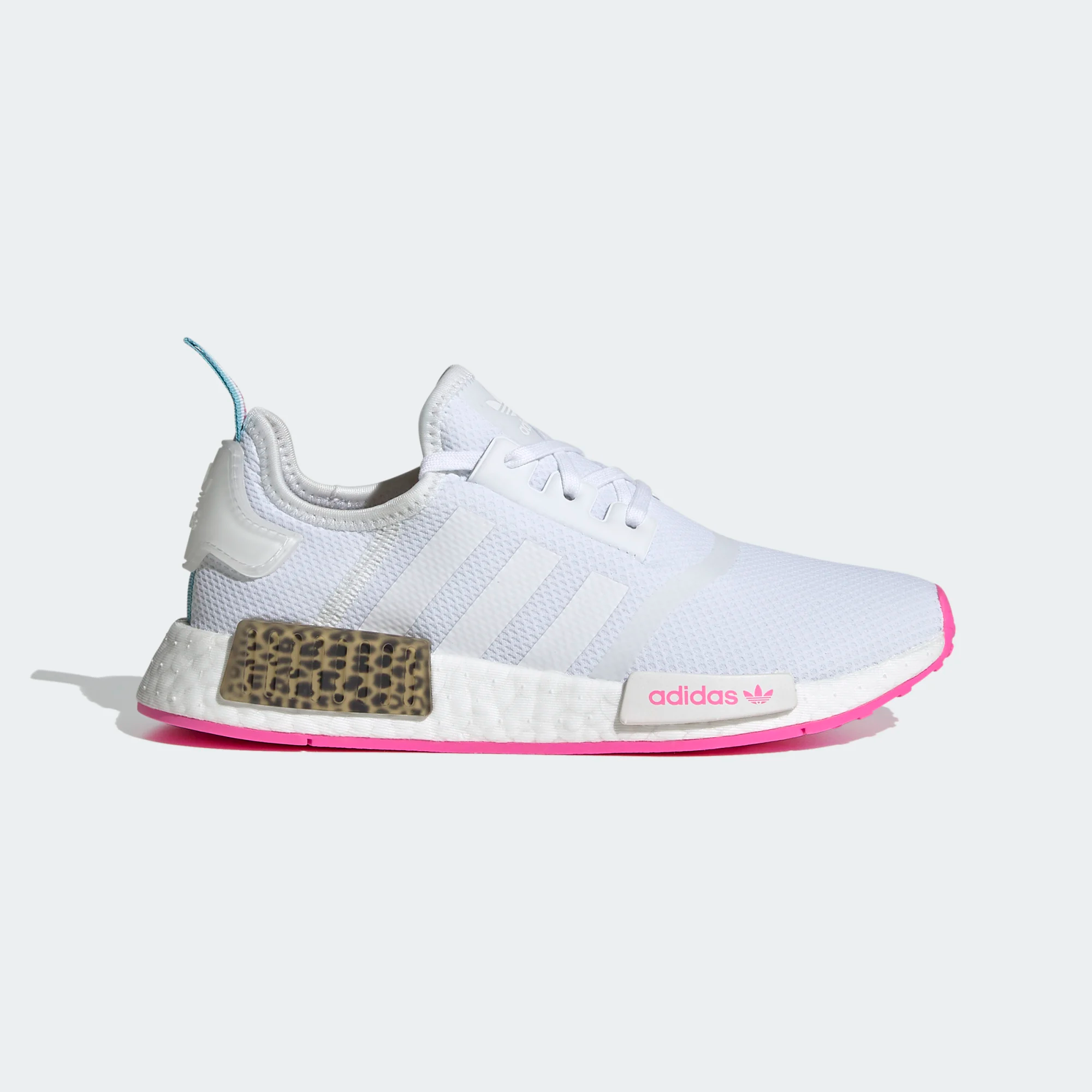 Adidas nmd r1 white top and pink