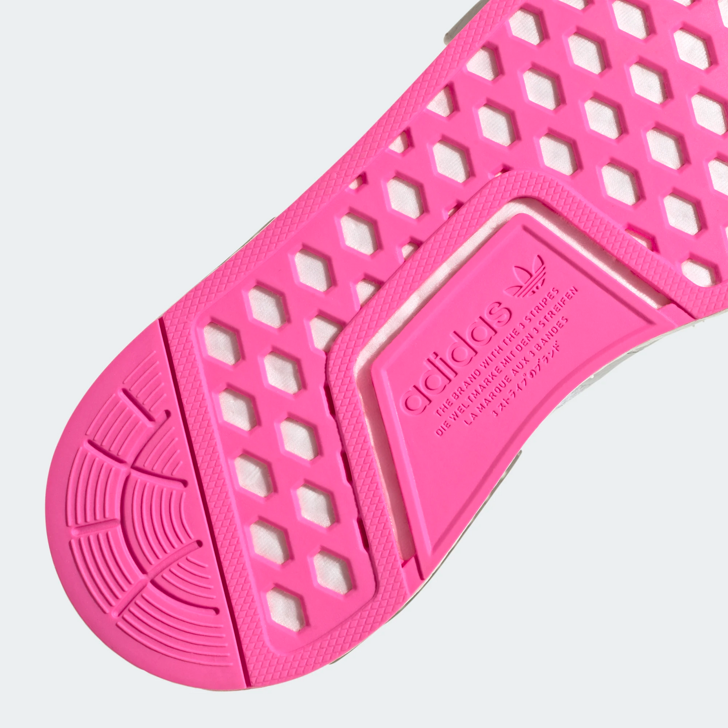 Adidas Kids' NMD R1 Shoes - Cloud White / Screaming Pink Sportive Adidas Kids' NMD R1 Shoes - Cloud White / Screaming Pink Sportive