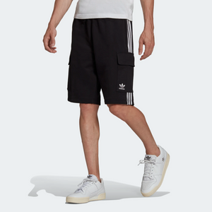 Adidas Men's Adicolor Classics 3 Stripes Cargo Shorts - Black Sportive