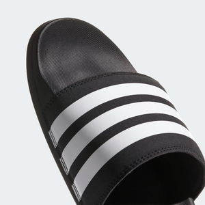 Adidas Men's Adilette Comfort Slides Flip Flops - Core Black / Cloud White Sportive