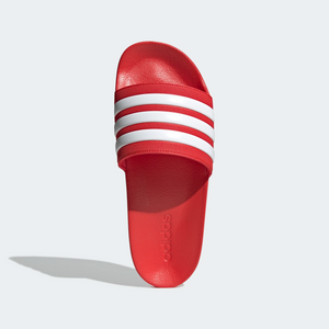 Adidas Men's Adilette Shower Slides - Vivid Red / Cloud White Sportive