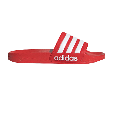 Adidas Men's Adilette Shower Slides - Vivid Red / Cloud White Sportive