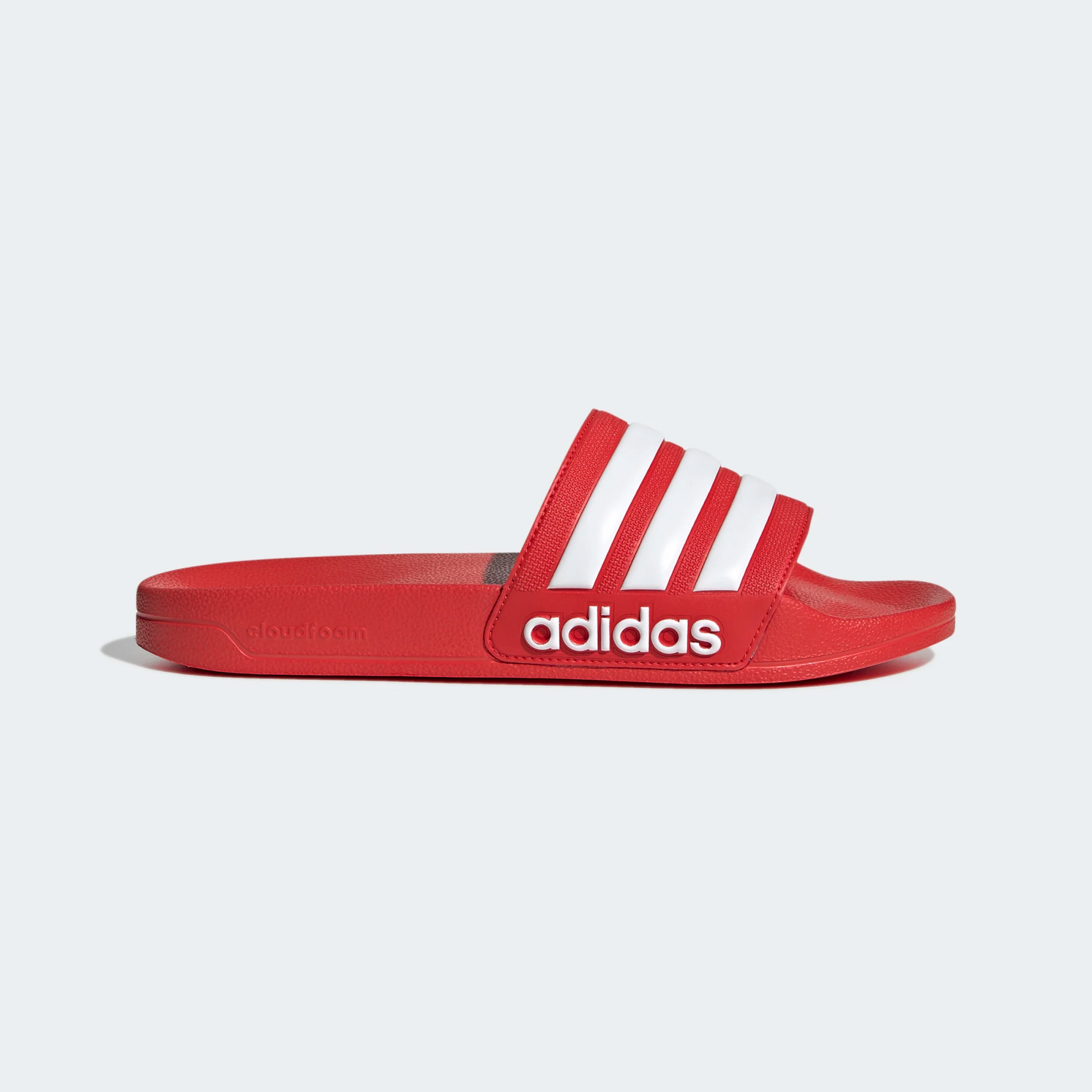 Adidas Men's Adilette Shower Slides - Vivid Red / Cloud White Sportive