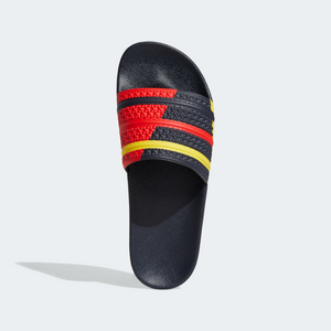 Adidas Men's Adilette Slides - Legend Ink / Red / Yellow Sportive