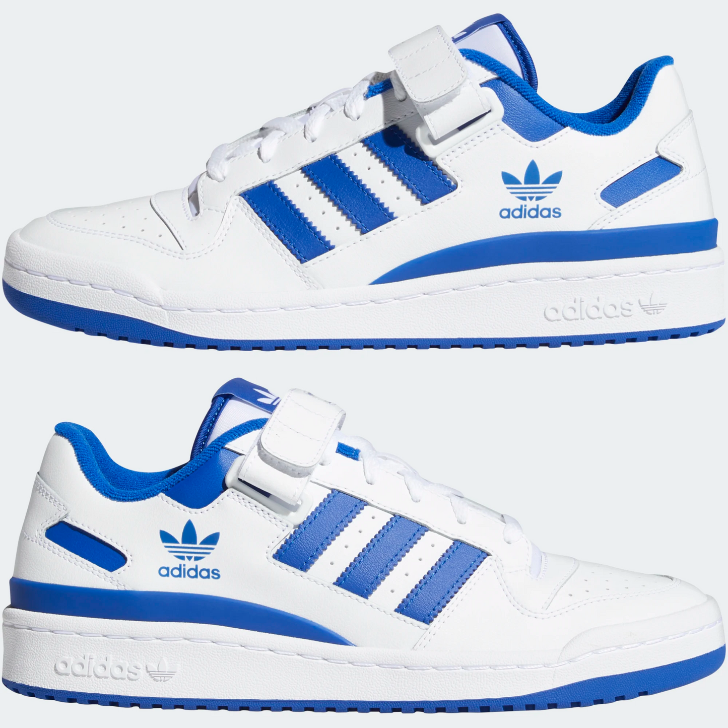 Adidas Men's Forum Low Shoes - Cloud White / Cloud White / Royal Blue Sportive