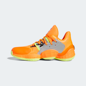 Adidas Men's Harden Vol. 4 Playoffs Shoes - Solar Orange / Silver Metallic / Core Black Sportive