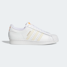 Load image into Gallery viewer, Adidas Men&#39;s Superstar Shoes - Cloud White / Ecru Tint / Orange Rush Sportive
