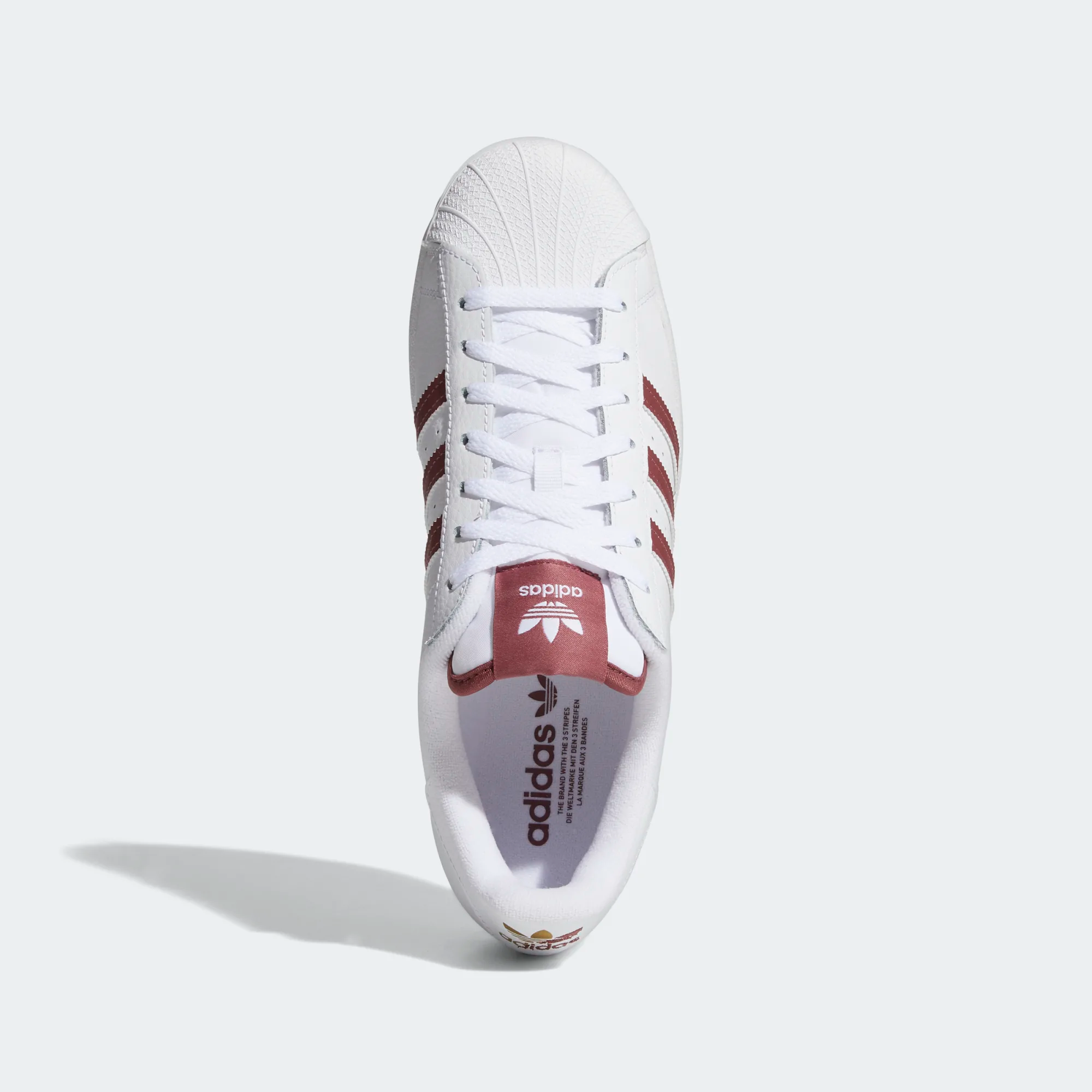Adidas Men s Superstar Shoes Cloud White Quiet Crimson Gold Foil