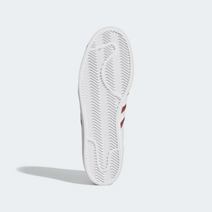 Adidas Men's Superstar Shoes - Cloud White / Quiet Crimson / Gold Foil Sportive