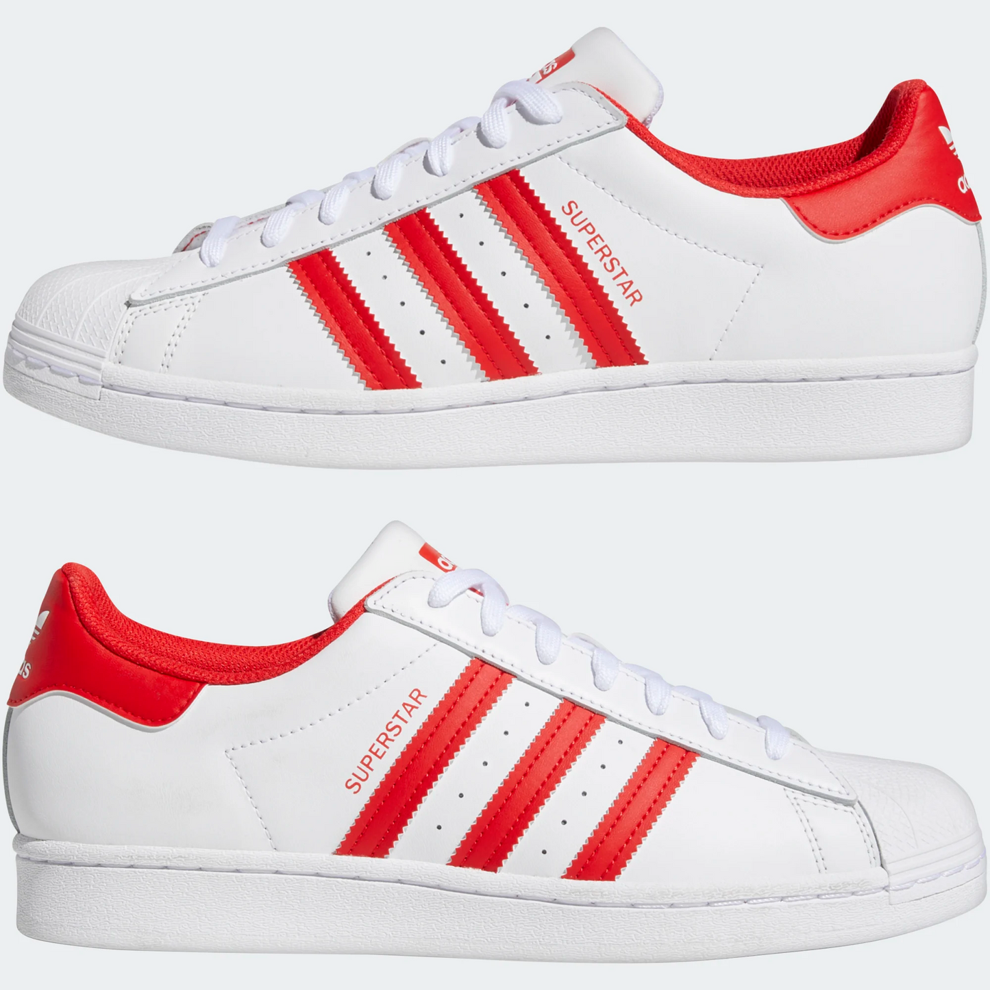 Red adidas shoes superstar on sale
