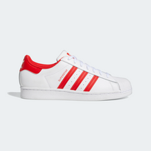 Load image into Gallery viewer, Adidas Men&#39;s Superstar Shoes - Cloud White / Vivid Red Sportive
