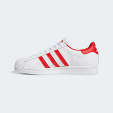 Load image into Gallery viewer, Adidas Men&#39;s Superstar Shoes - Cloud White / Vivid Red Sportive

