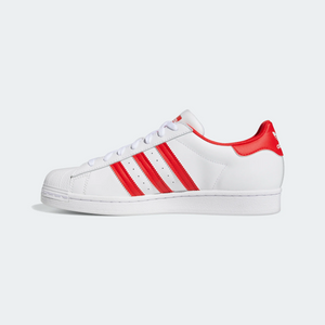 Adidas Men's Superstar Shoes - Cloud White / Vivid Red Sportive