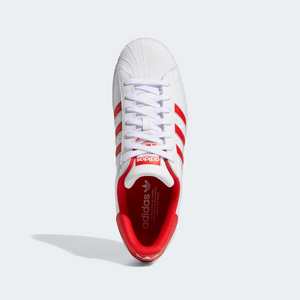 Adidas Men's Superstar Shoes - Cloud White / Vivid Red Sportive