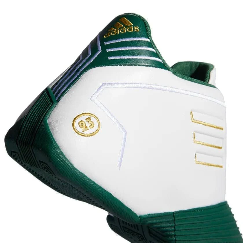 Adidas Men's T-Mac 1 Shoes - Cloud White / Gold Metallic / Team Dark Green Sportive